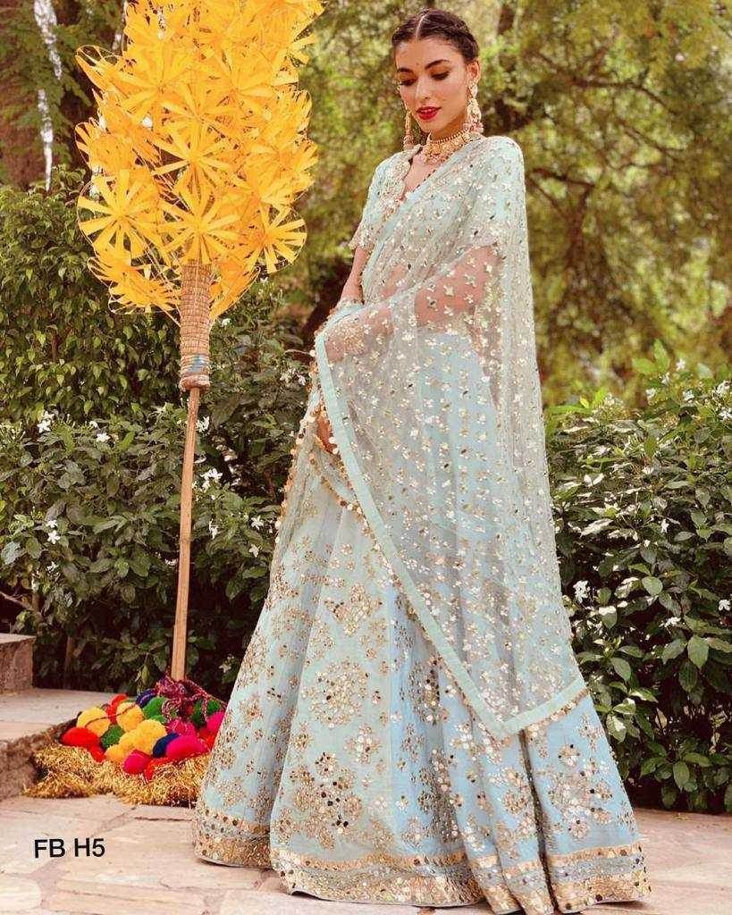 Mulberry Mirror Zari Work Lehenga for Festive Occasions - MYLUXURY LANE ENTERPRISE